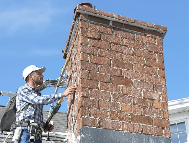 Brickwork for a chimney rebuild by Clinton Chimney Sweep in Clinton, CT