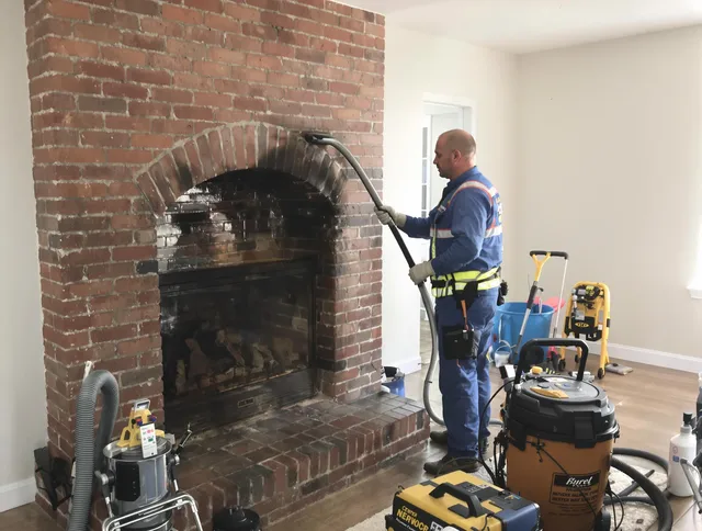 Clinton Chimney Sweep expert performing detailed chimney sweep in Clinton, CT