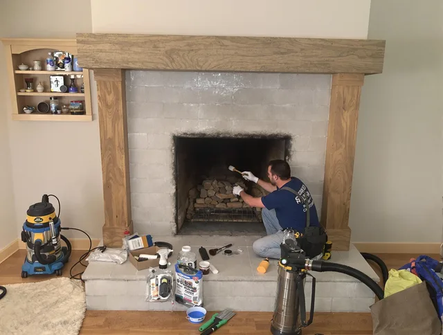 Detailed creosote removal process by Clinton Chimney Sweep in Clinton, CT