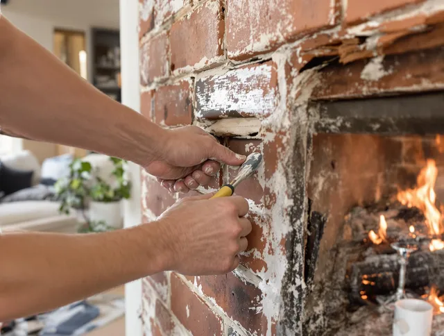 Routine fireplace repair by Clinton Chimney Sweep in Clinton, CT