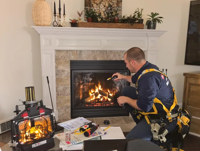 Safety-focused fireplace inspection by Clinton Chimney Sweep in Clinton, CT