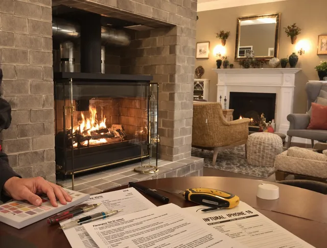 Clinton Chimney Sweep verifying fireplace safety measures in Clinton, CT