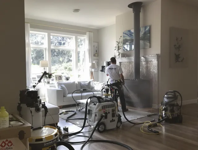 Soot removal service by Clinton Chimney Sweep for a fireplace in Clinton, CT